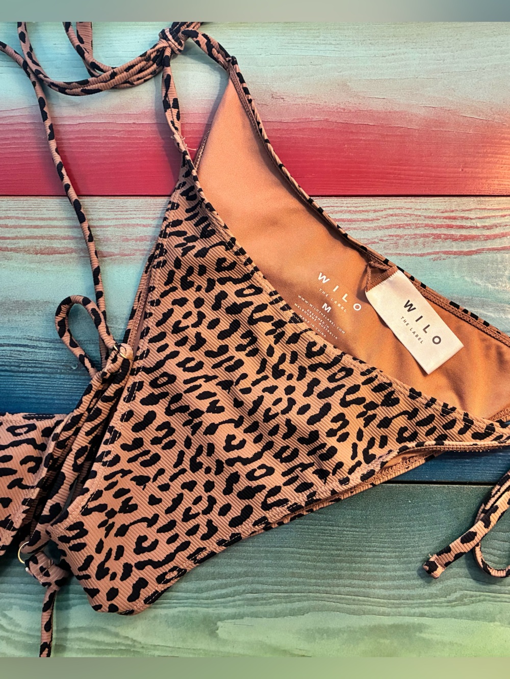 Wilo The Label Black and Brown Leopard Print Bikini BRAND NEW WITHOUT TAGS - Picture 4 of 7